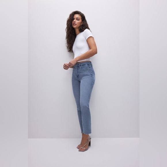 Good American GOOD LEGS STRAIGHT JEANS- Blue449, Size 4 - Picture 2 of 10